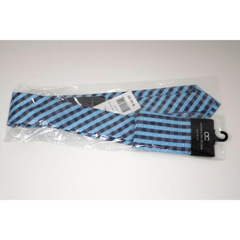 Antonia Collection 100% Silk Tie Set ~ Blue